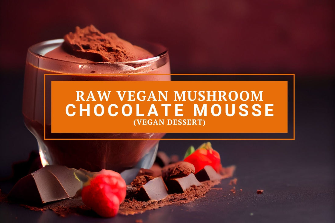 Raw vegan mushroom chocolate mousse