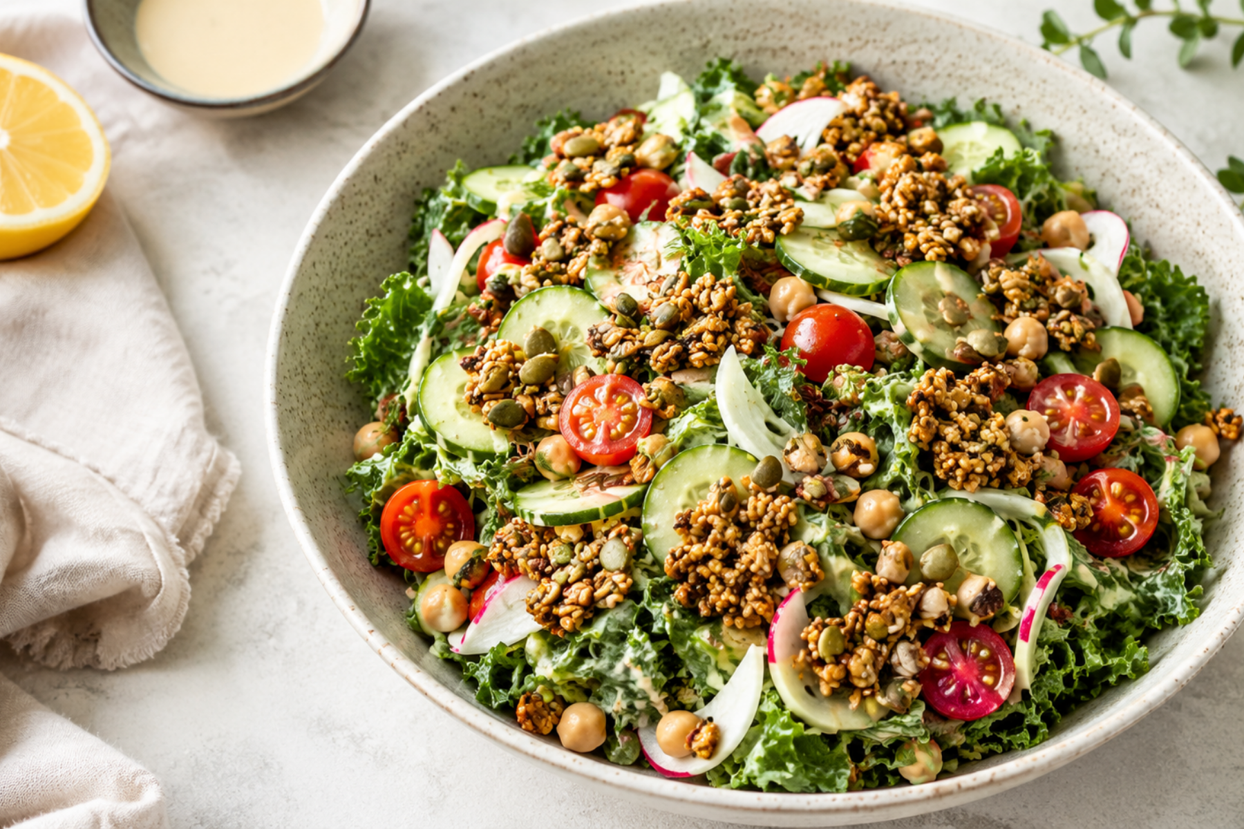 The Ultimate Kale Crunch Salad with Omega-3 Seed Clusters