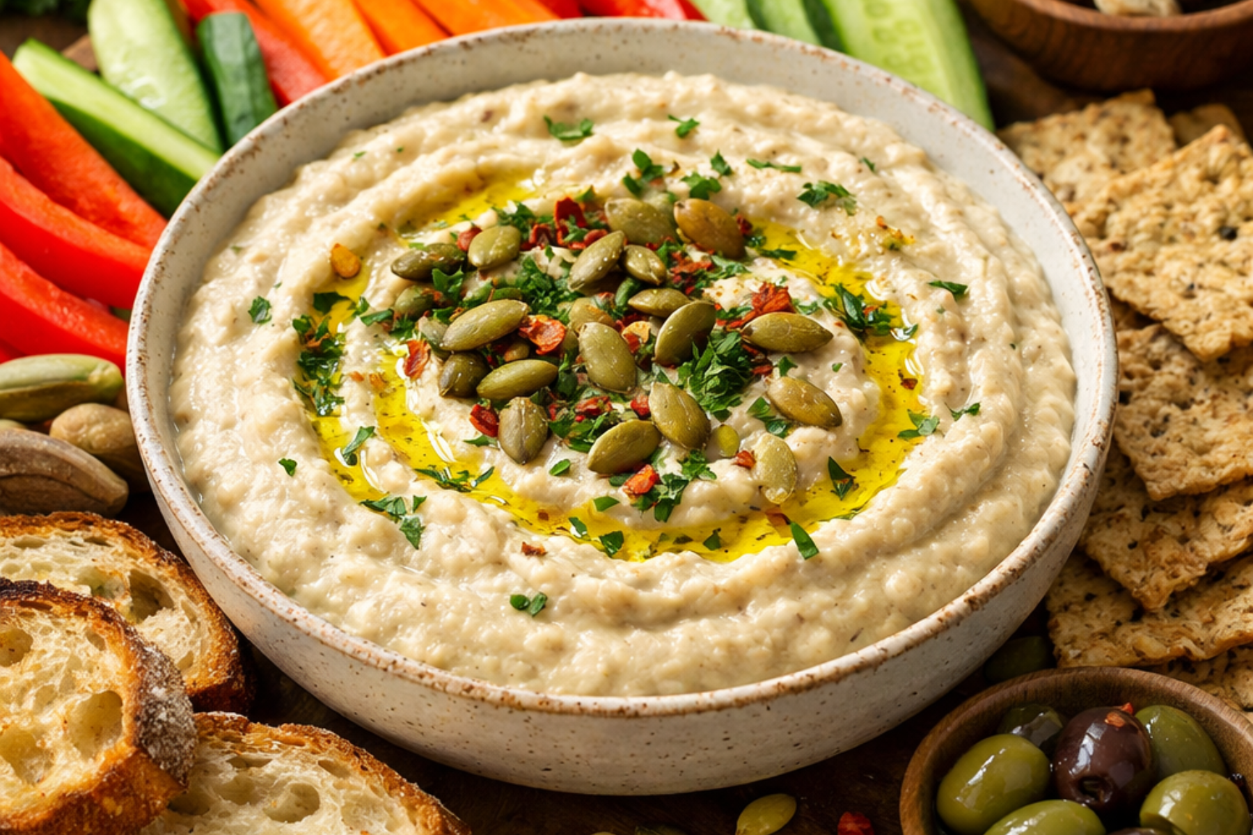 nourishing nutrients creamy mushroom white bean dip