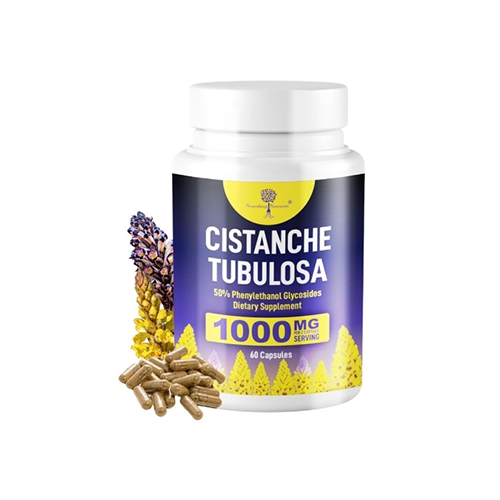 Organic Quality Cistanche Tubulosa capsules, with the tested active ingredient over 50% Phenylethanol Glycosides