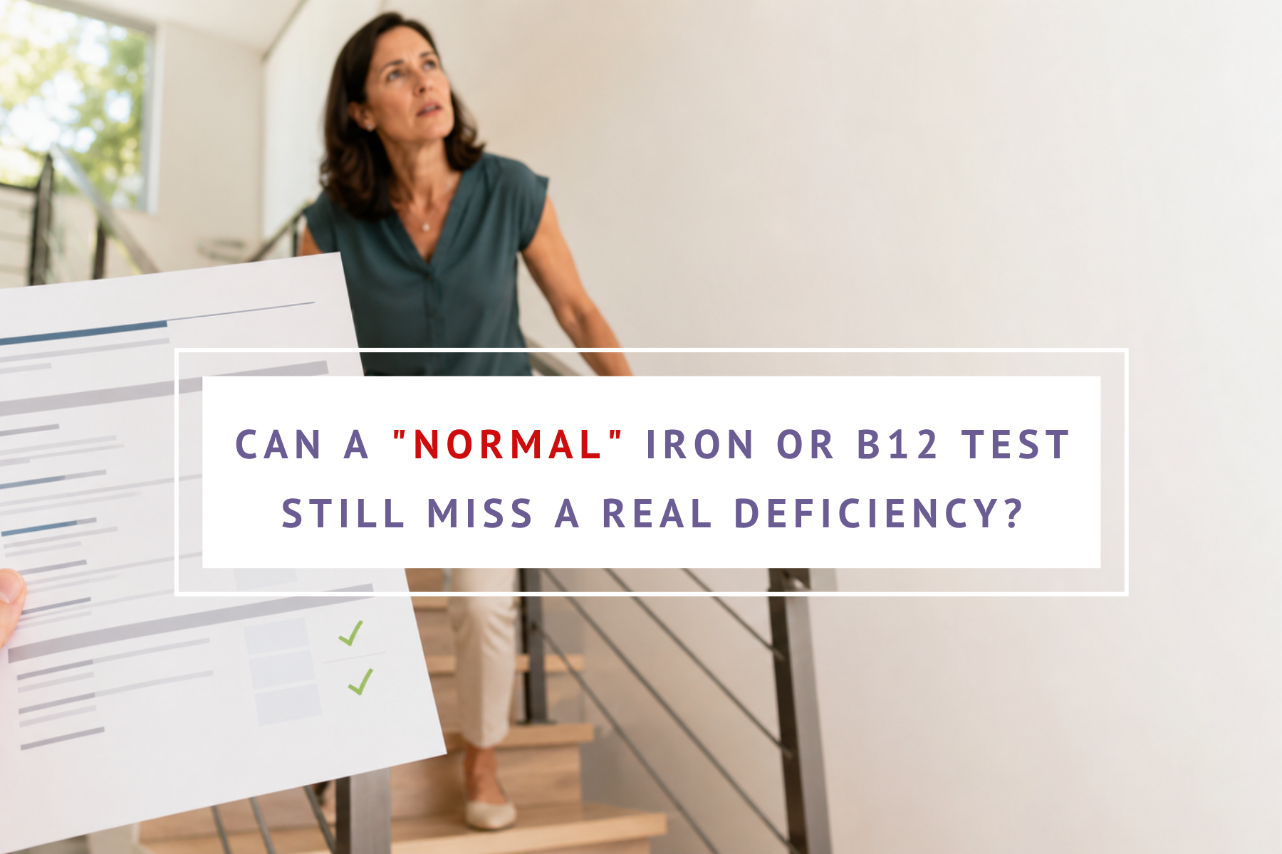Can a normal iron or B12 test still miss a real deficiency