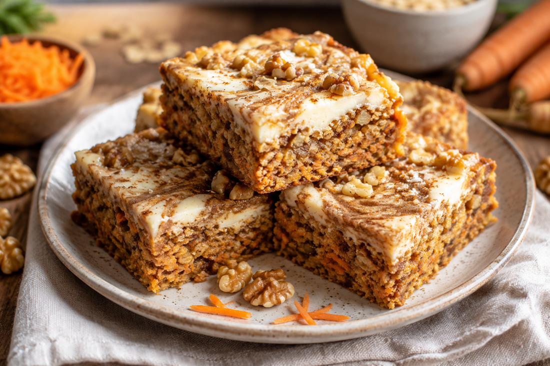 Carrot cake breakfast bars nourishing nutrients