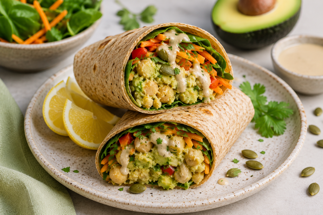 Chickpea and Avocado Wrap