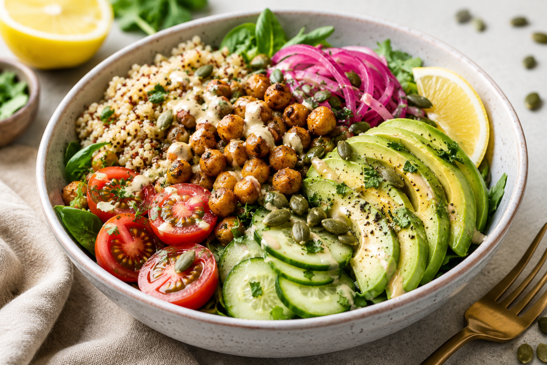 Energizing Chickpea & Avocado Power Bowl for Lasting Energy