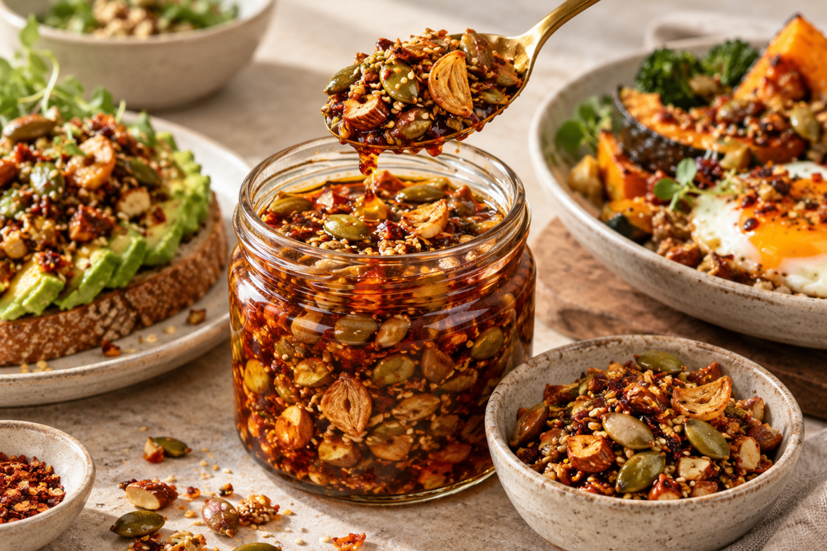 Nourishing Nutrients Chili Crisp Pumpkin Seed Crunch