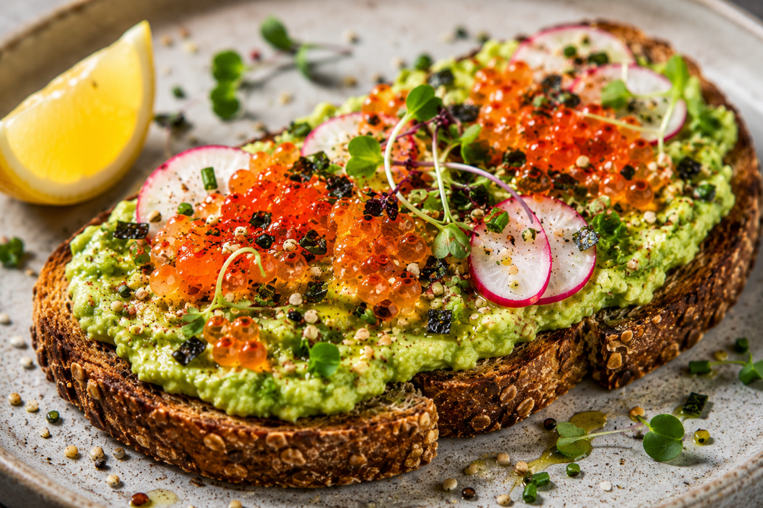 Nourishing nutrients wild caught fish egg avocado toast