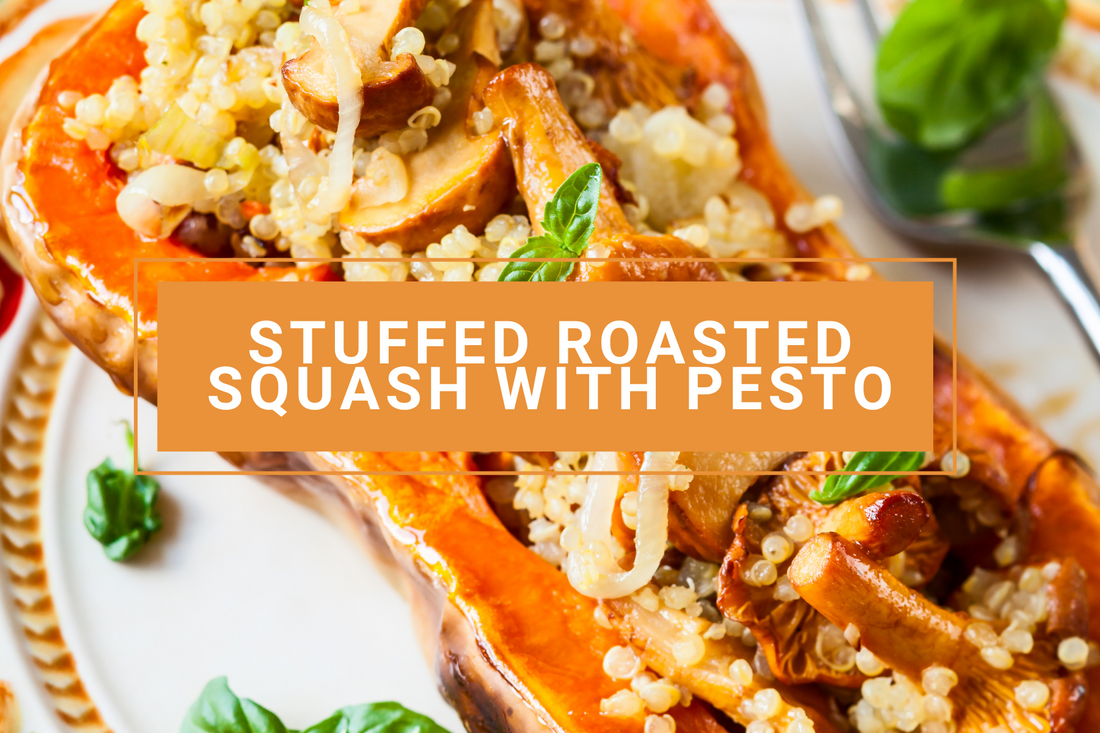 Stuffed Roasted Squash with Pesto