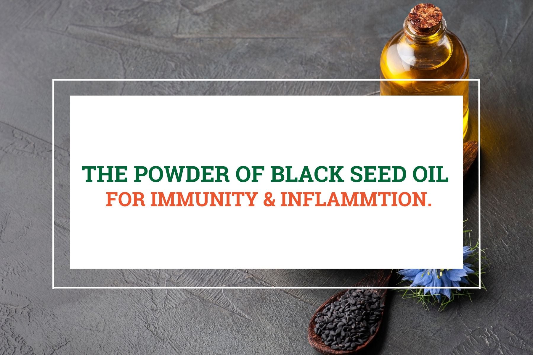 The Power of Black Seed Oil for Immunity & Inflammation