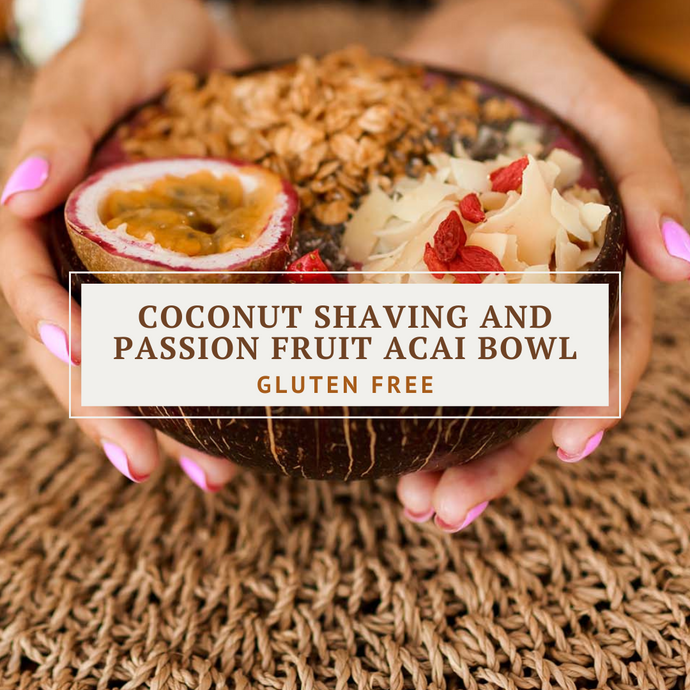 Coconut Shaving and Passion Fruit Acai Bowl