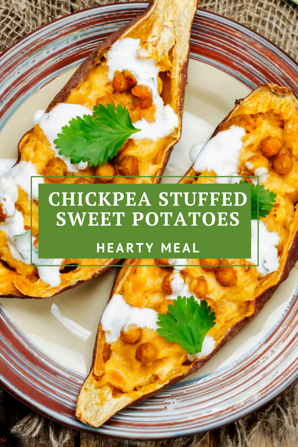 Chickpea Stuffed Sweet Potatoes