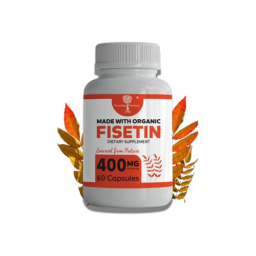 Organic Fisetin Capsules, with the tested active ingredient 50% Fisetin